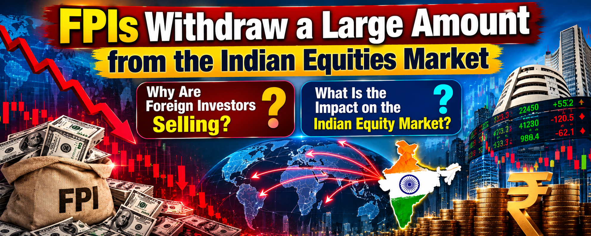 FPIs Withdraw a Large Amount from the Indian Equities Market: Why Are Foreign Investors Selling, and What Is the Impact on the Indian Equity Market?